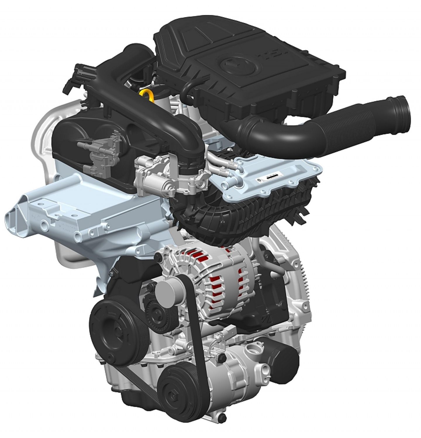 Der 200 TSI Dreizylindermotor kommt in den neuen brasilianischen VW-Modellen zum Einsatz