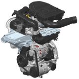 Der 200 TSI Dreizylindermotor kommt in den neuen brasilianischen VW-Modellen zum Einsatz