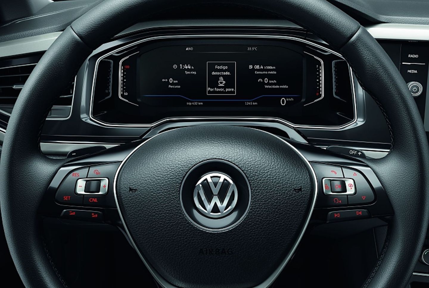 Der VW Virtus hat digitale Rundinstrumente