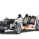 Der VW Virtus basiert auf dem VW Polo, die orangenfarbenen Elemente sind speziell für den Virtus entwickelt