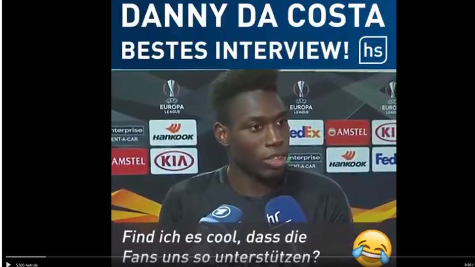 "Ja, finde ich cool": Eintracht-Frankfurt-Profi Danny da Costa interviewt sich selbst
