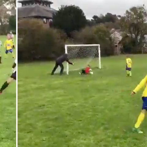 Fußball: Damit kein Tor fällt: Vater schubst Sohn in den Schuss