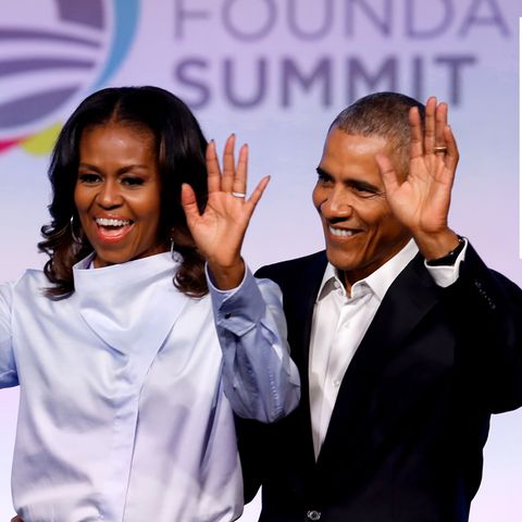 Die frühere First Lady der USA, Michelle Obama, mit Ehemann Barack bei einem Auftritt Ende Oktober in Chicago