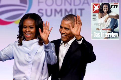 Die frühere First Lady der USA, Michelle Obama, mit Ehemann Barack bei einem Auftritt Ende Oktober in Chicago