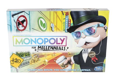 Verpackung der US-Ausgabe "Monopoly for Millennials"
