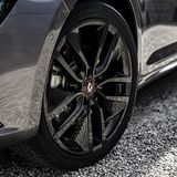 Die schwarzen Felgen sind ansehnlich