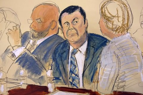 Joaquin "El Chapo" Guzman beim Prozessauftakt