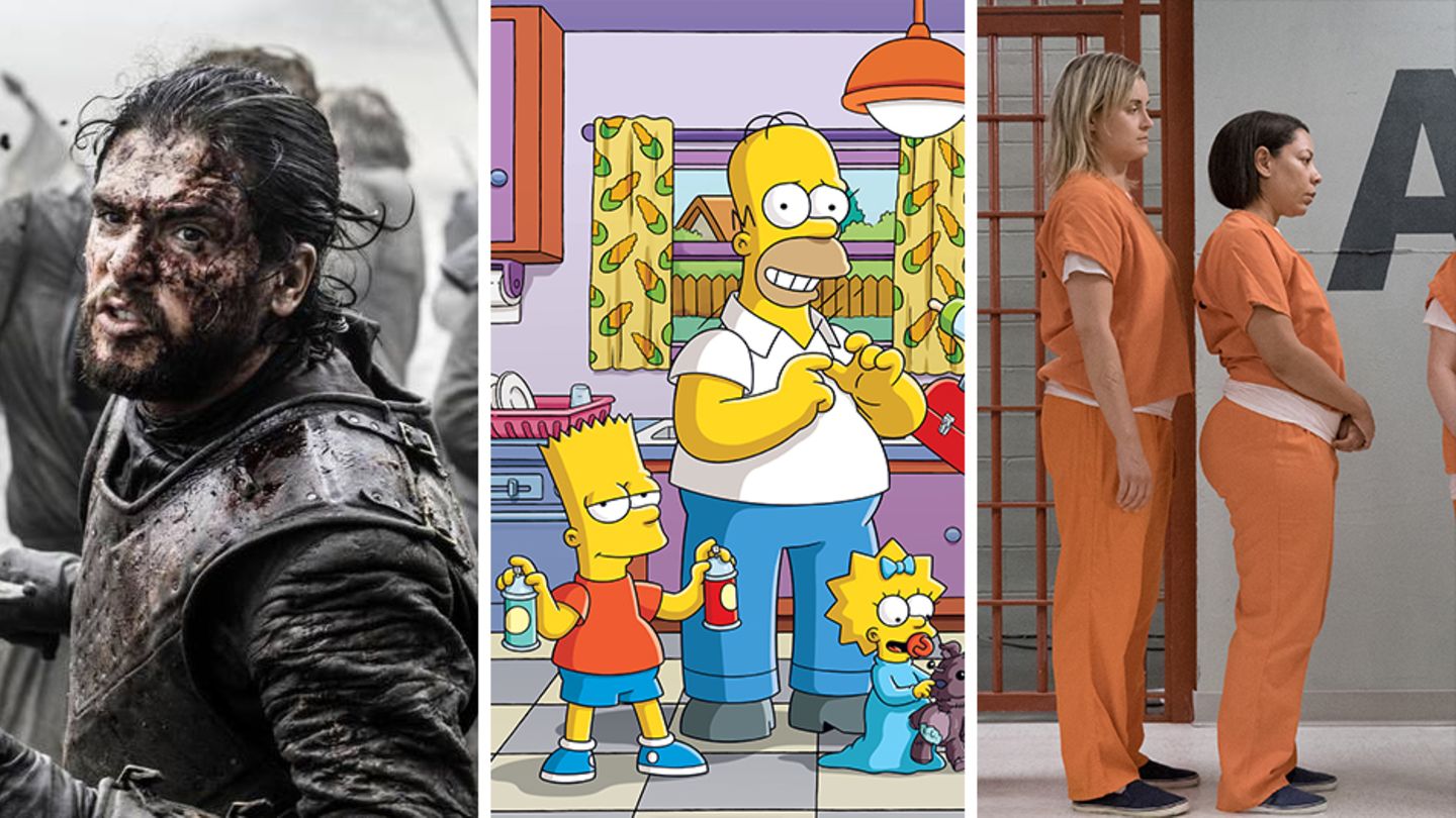 Simpsons, Game of Thrones, Orange is the New Black