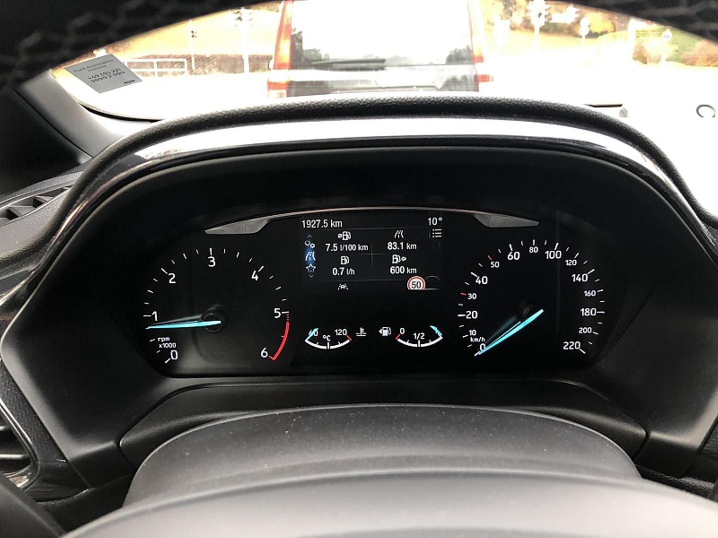 Ford Fiesta Active Plus 1.5 TDCi - die Instrumente sind nach wie vor nicht animiert