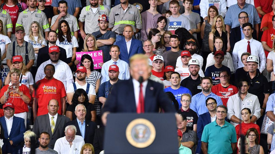 Donald Trump bei einem Wahlkampfauftritt im August in Evansville, Indiana