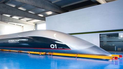 Hyperloop-Kapsel des Unternehmens HTT für den Personen-Transport. Für die Hamburger Pläne müsste eine Kapsel für den Gütertransport entwickelt werden