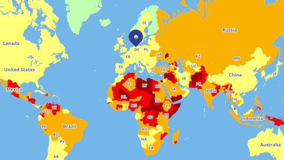 "Travel Risk Map": Reiseziele 2019: Das sind die gefährlichsten Länder der Welt