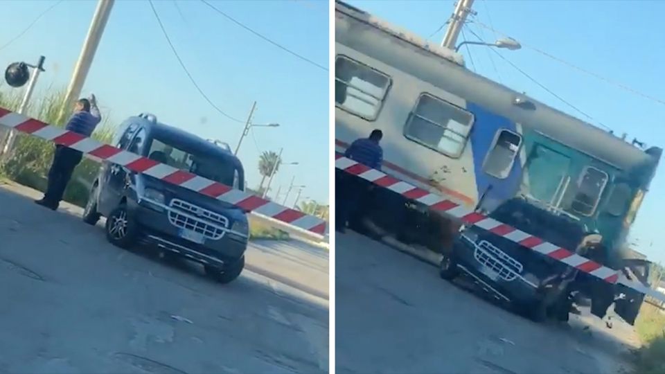 Sizilien: Italiener parkt hinter der Schienenschranke – da hilft auch kein Winken mehr Sizilien: Italiener parkt hinter der Schienenschranke – da hilft auch kein Winken mehr