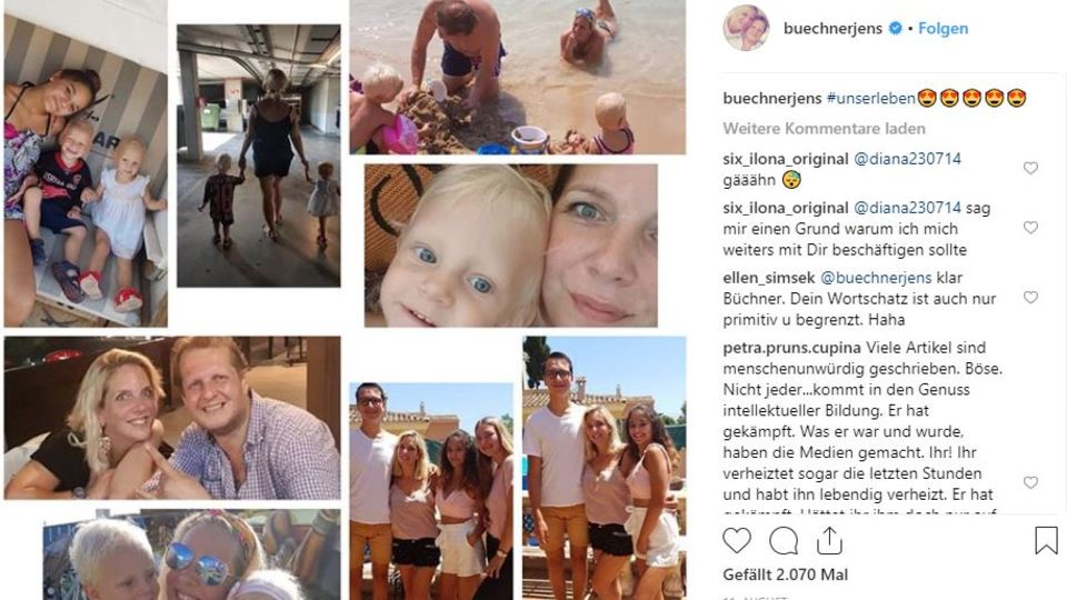 Auf Instagram postete Jens Büchner häufig Bilder seiner Großfamilie. Vor allem von den Zwillingen Diego Armani und Jenna Soraya gibt es viele Fotos auf Social Media. 