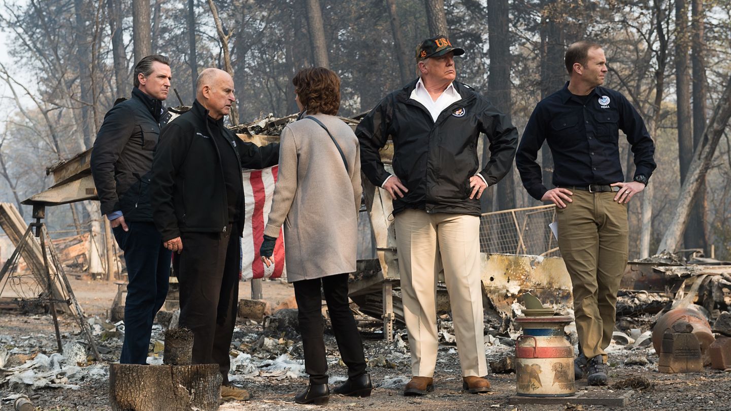 Feuer in Kalifornien: Man muss bloß mal ordentlich Laub rechen – Trumps irre Theorie zur Feuer-Hölle