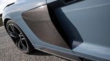Die seitlichen Lufteinlässe versorgen den Mittelmotor des Audi R8 mit Sauerstoff