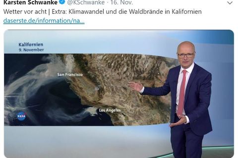 ARD-Wettermann Karsten Schwanke erläutert den Klimawandel