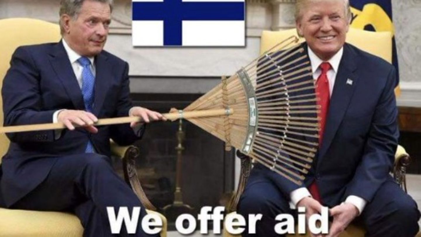 Finnland Lustige Finnen reagieren auf Trumps skurrile Waldboden