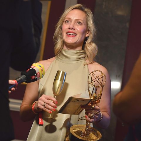 Strahlende Siegerin: Anna Schudt nach der Verleihung der 46. International Emmy Awards in New York