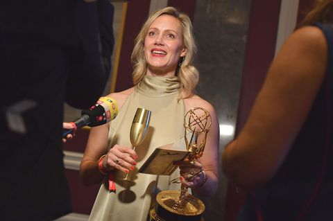 Strahlende Siegerin: Anna Schudt nach der Verleihung der 46. International Emmy Awards in New York