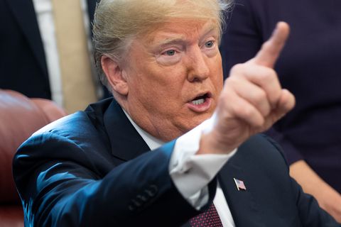 "Ich würde mir selbst eine Eins plus geben": US-Präsident Donald Trump
