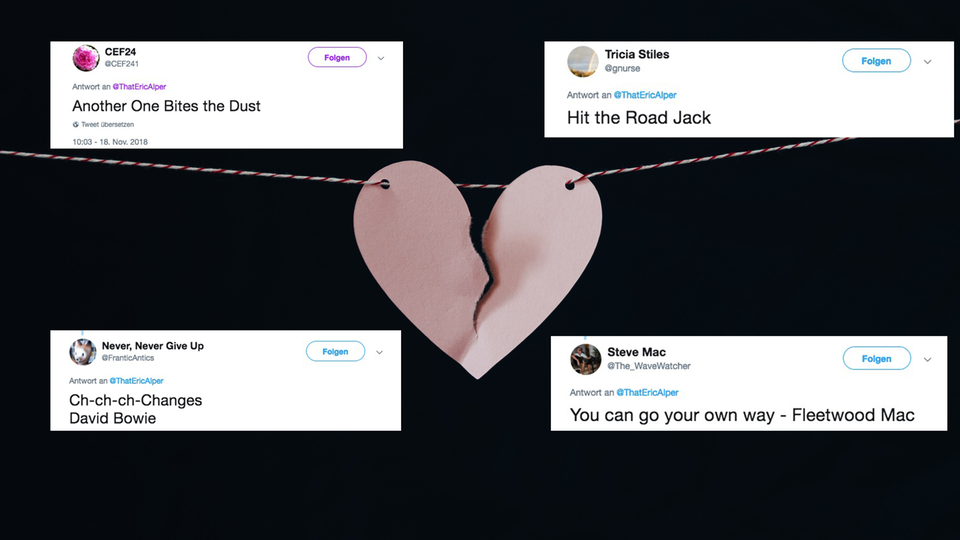 Twitter: Leute teilen Songs, die sie bei ihrer Scheidung spielen würden