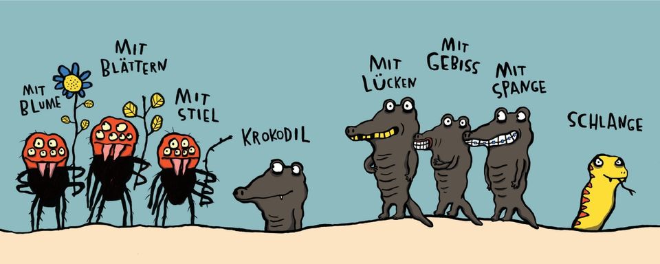 "Eins, zwei, drei, Vampir" Taranteln, Krokodile, Schlange