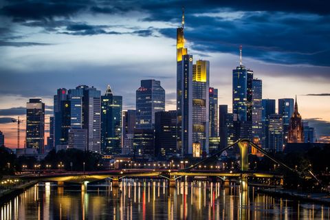 Blick auf das Frankfurter Bankenviertel