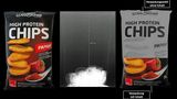 Wer würde schon 3,99 Euro für so ein trauriges Häufchen Chips ausgeben? Also hat Hersteller Layenberger seine "High Protein Chips" in einen Beutel gesteckt, der locker das Doppelte der enthaltenen 75 Gramm fassen würde