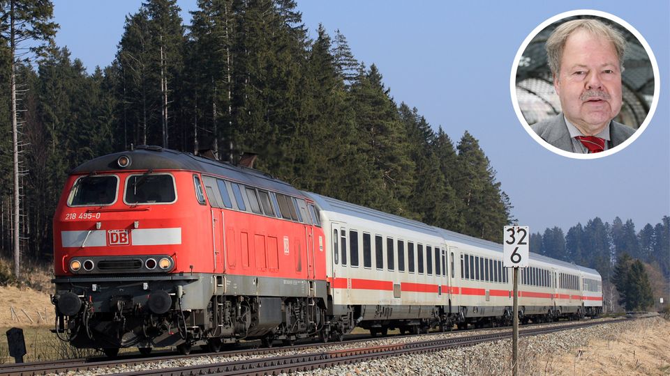 Deutsche Bahn in der Krise: ein Intercity und Karl-Peter Naumann von "Pro Bahn"