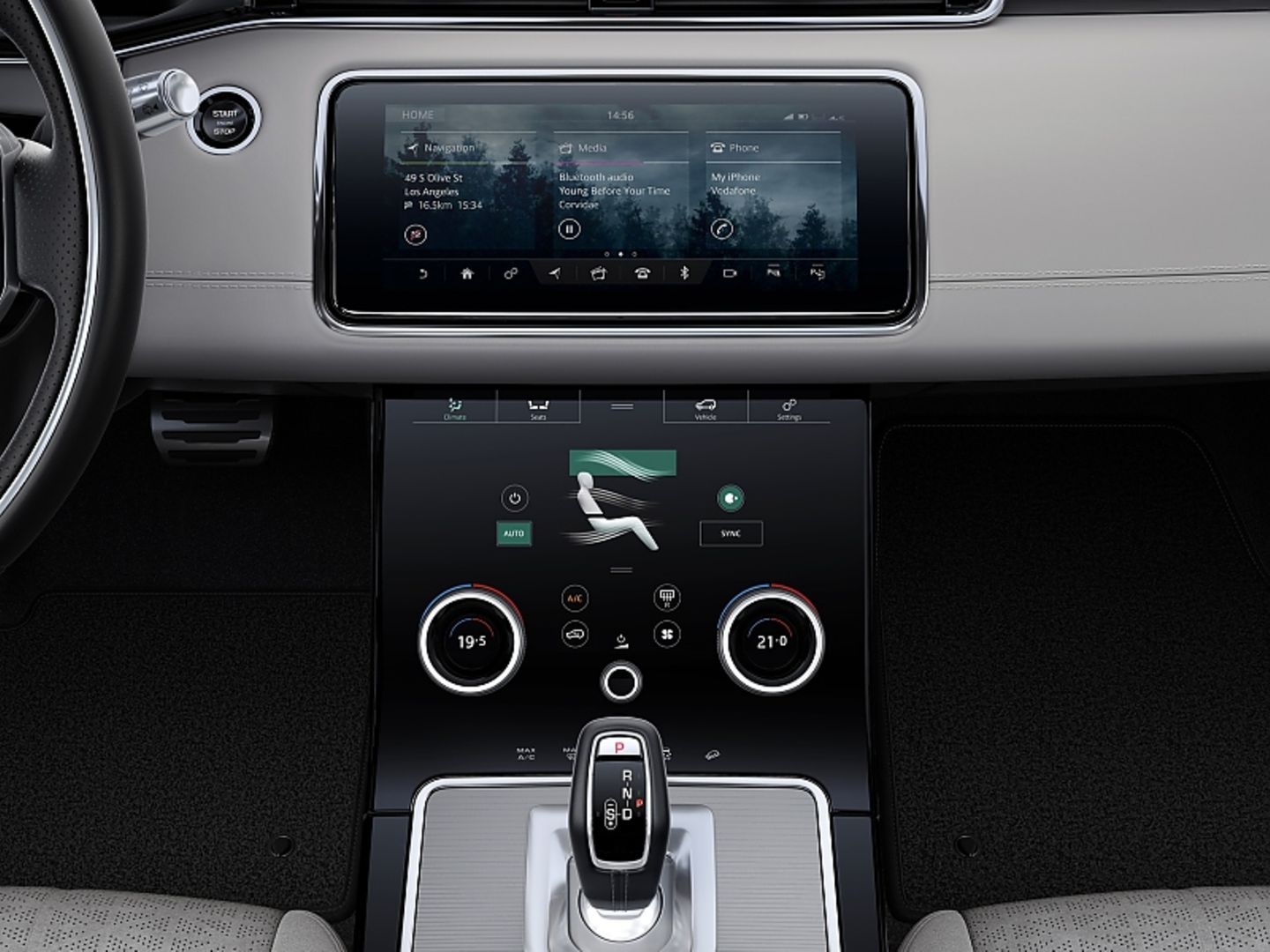 Range Rover Evoque 2019 - zwei Touch Screens im Innern