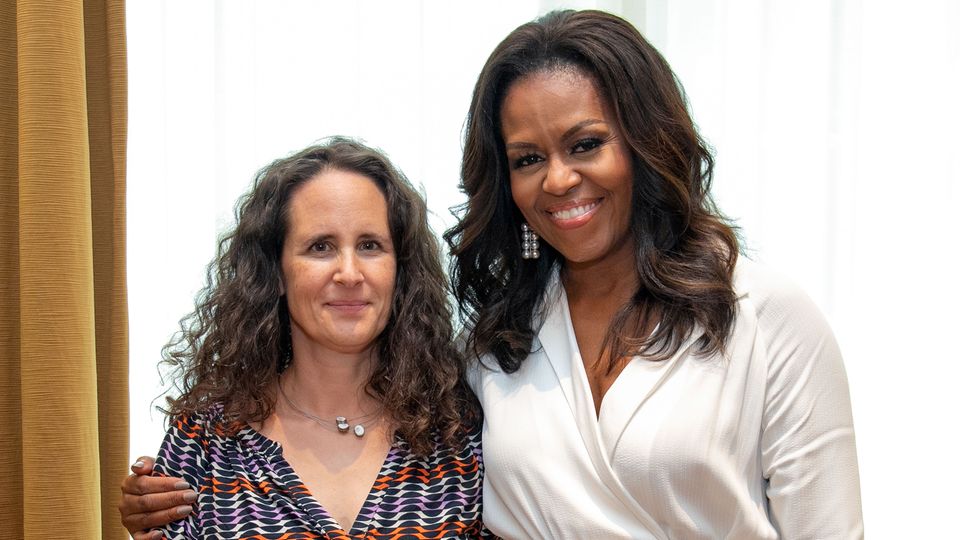 Michelle Obama und stern-Auslandschefin Cornelia Fuchs Michelle Obama und stern-Auslandschefin Cornelia Fuchs