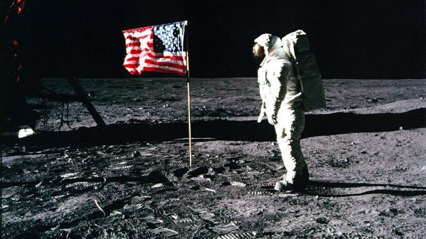 Nasa-Astronaut Edwin 'Buzz' Aldrin auf dem Mond