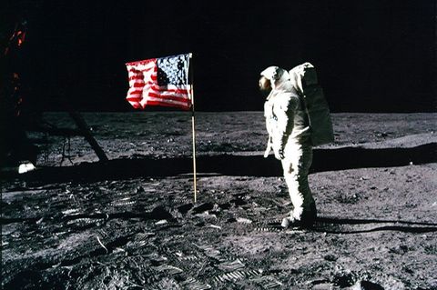 Nasa-Astronaut Edwin 'Buzz' Aldrin auf dem Mond