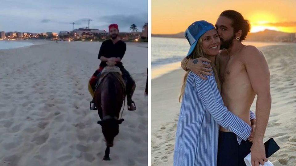 Am Strand: Heidi Klum und Tom Kaulitz unternehmen romantischen Reitausflug – einer darf natürlich nicht fehlen