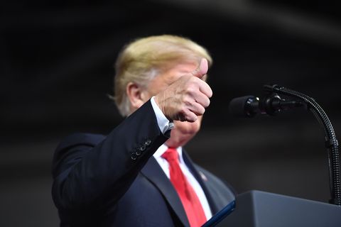 Donald Trump mit Daumen hoch