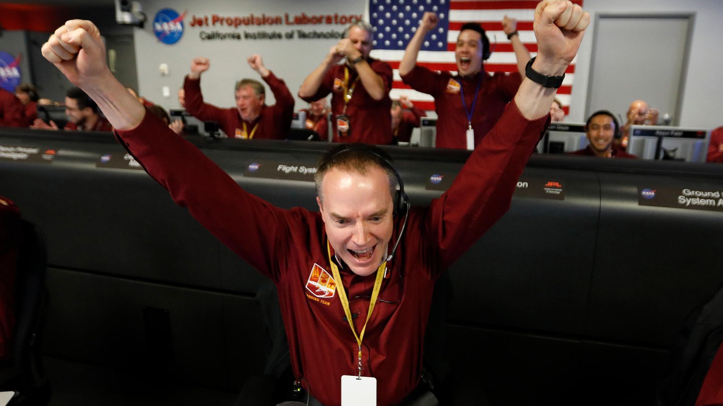 Die Nasa feiert die Landung der Sonde "InSight" auf dem Mars