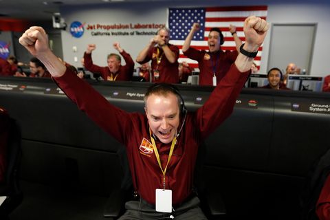 Die Nasa feiert die Landung der Sonde "InSight" auf dem Mars