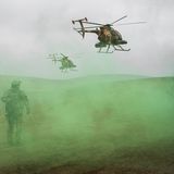 Übung der Afghanischen Luftwaffe mit Helikoptern