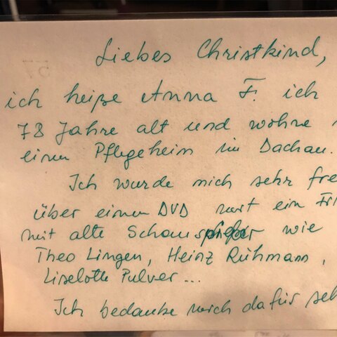 Foto von Petra und ein Wunschzettel