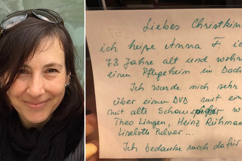 Foto von Petra und ein Wunschzettel