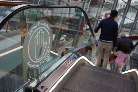 Keimfreie Rolltreppe in Hamburg
