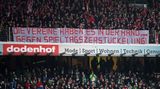 "Gegen Spieltagszerstückelung" sind die Fans dort.