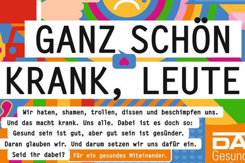 Eines der Plakatmotive der DAK, die derzeit in vielen Städten hängen
