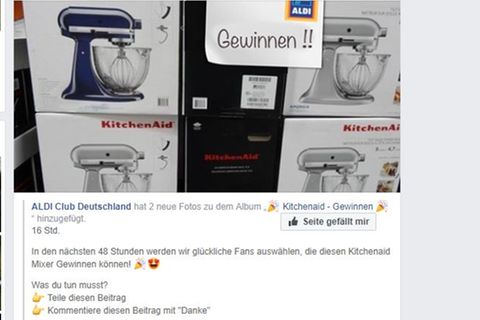 Fake-Gewinnspiel auf Facebook
