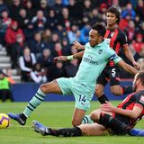 Aubameyang, hier im Spiel gegen den AFC Bournemouth, ist im Moment höchst effizient: Seine letzten zehn Schüsse auf das Tor waren erfolgreich.