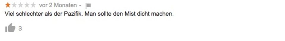 Google-Bewertung für den Indischen Ozean Google-Bewertung für den Indischen Ozean