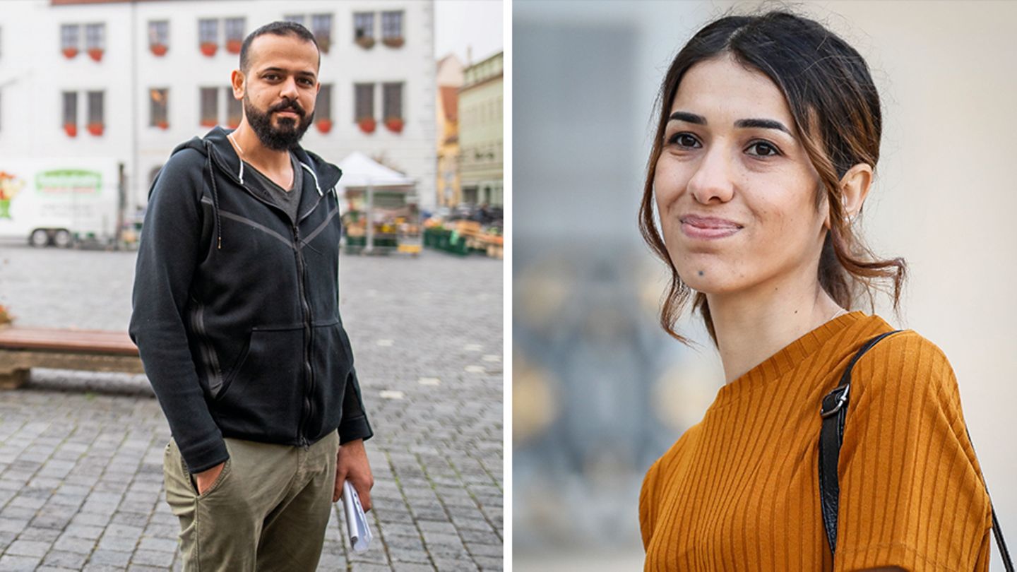 Nadia Murad und Omar Abdal-Dschabbar