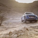 Der Audi e-tron ist auch eingeschränkt geländegängig