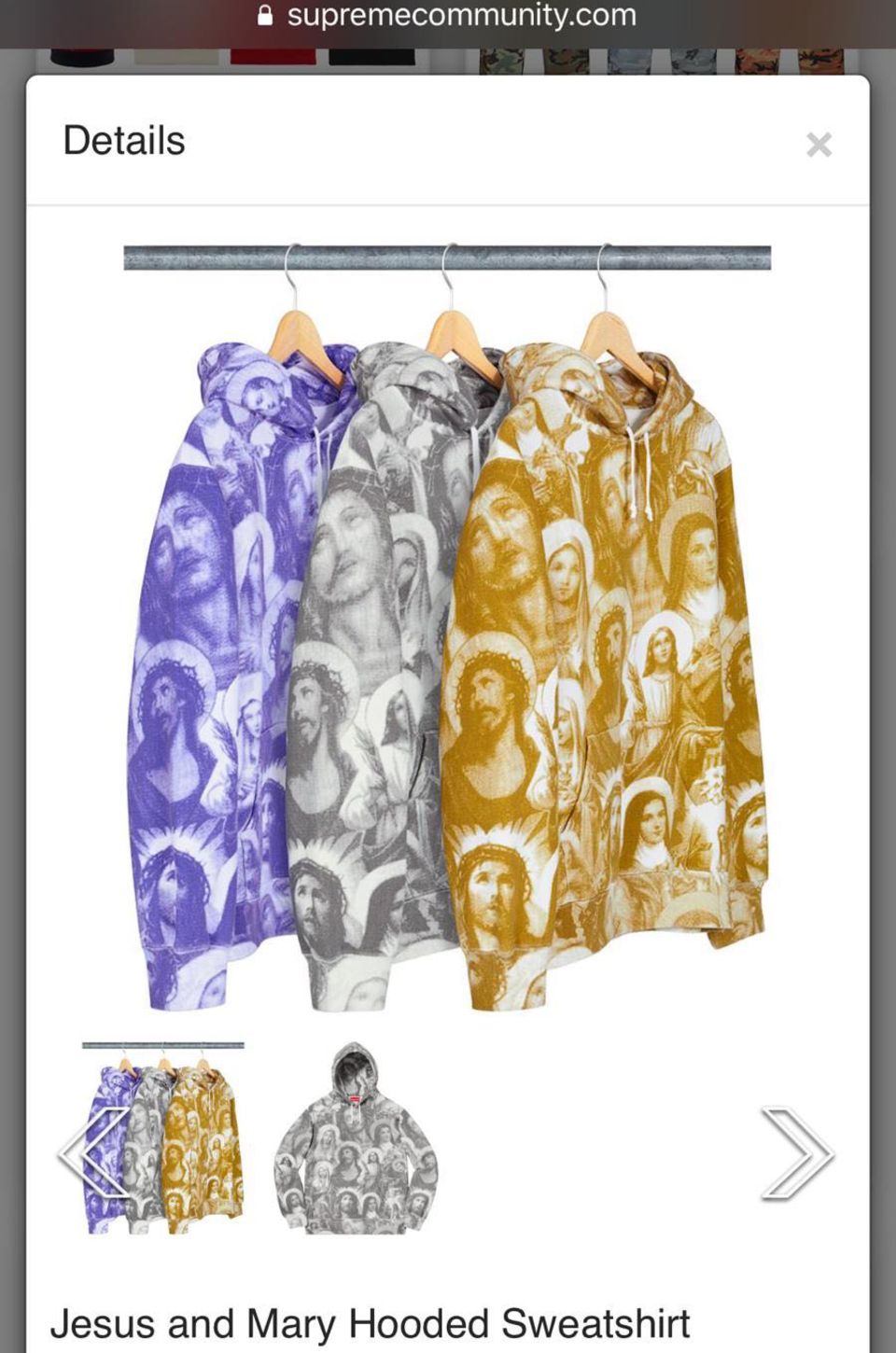 Sweatshirt mit Jesus und Maria aufgedruckt